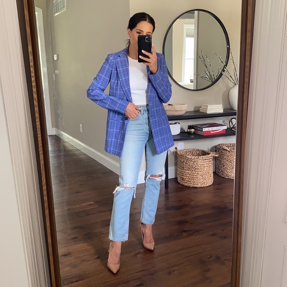 miss selfridge blue blazer